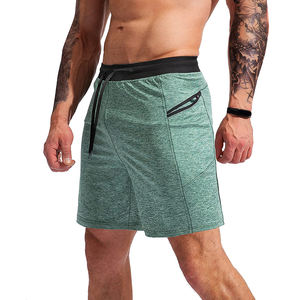 Pantalones cortos de gimnasio personalizados para hombre para entrenamiento Joggers de malla transpirable Patrón sólido Ropa deportiva para correr Servicio OEM disponible - Product Image 4