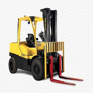 Chariot élévateur électrique jaune à batterie lithium-ion, pneus pneumatiques, pour entrepôt, manutention de matériaux, utilisation en intérieur - Product Image 1