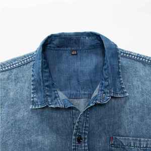 Camisa de Mezclilla para Hombre, Nueva Llegada, Casual, 100% Algodón, Antiarrugas, Transpirable, Manga Larga, Cómoda para el Verano - Product Image 4