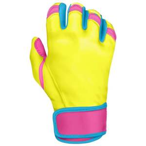 Guantes de bateo de béisbol de cuero de alta calidad para hombre Tamaño personalizado y puño corto con opciones de logotipo y color - Product Image 5