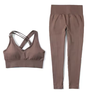 Conjunto de Leggings Deportivos de Cintura Media con Estampado Personalizado para Mujer, Talla Grande, para Gimnasio, Yoga, Cintura Elástica, Leggings Ajustados y Sujetador Deportivo - Product Image 4