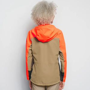 Chaqueta de caza Upland de lona de invierno impermeable a prueba de viento para mujer, manga completa, cierre de cremallera, multibolsillo, transpirable, naranja - Product Image 2