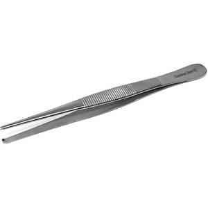 Pince à épiler pour tissu disséquant de qualité supérieure 4.5 "(11.43cm), dent de rat émoussée 1x2 droite SS, pince anatomique - Product Image 1