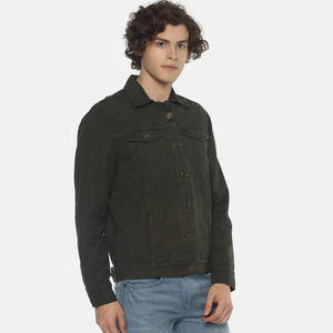 Top Trending OEM High Street Chaquetas de mezclilla cálidas con estilo para hombres Chaqueta de mezclilla con logotipo personalizado de invierno transpirable con estilo superior - Product Image 4