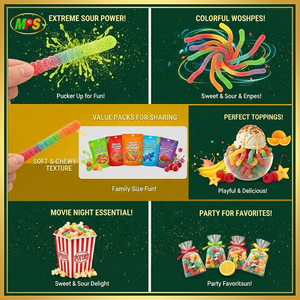 Bonbons Gommeux Acides en Forme de Vers OEM en Gros pour Importateurs Mondiaux |   Contrôle qualité strict et certification complète des produits pour les marchés européens/américains - Product Image 3