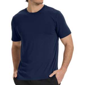 T-shirts en polaire unis pour hommes, personnalisables, écologiques, polyester/coton, OEM et ODM, vente en gros, fabricant, approvisionnement direct d'usine - Product Image 3