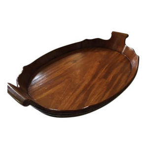 Bandeja de madera de forma ovalada de lujo decorativa para el hogar de tendencia industrial para hoteles y restaurantes Precio de fábrica barato - Product Image 1