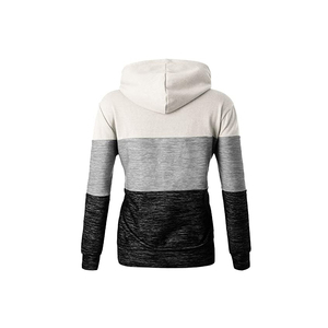 OEM Women's Warm Cotton Hoodies Solid Pattern Pullover Jacket with Zipper Collar Front Logo for <b>Winter</b>-<b>Top</b> Trending Low Price - Product Image 3