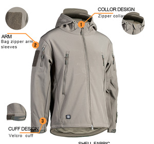 Chaqueta Softshell Impermeable y Transpirable para Hombre, Resistente al Viento, con Capucha y Logotipo Frontal, Ideal para Actividades al Aire Libre - Product Image 2