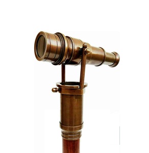 Bastón de Senderismo de Lujo Ajustable de 3 Secciones con Mango de Latón y Madera de Palisandro, Regalo para Hombres, Mujeres y Personas Mayores - Product Image 1