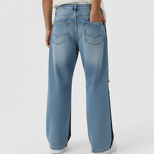 กางเกงยีนส์ทรงเข้ารูปสำหรับผู้ชาย ผ้าฝ้ายผสมสแปนเด็กซ์ 11 ออนซ์ เนื้อผ้านุ่มพิเศษ กางเกงยีนส์เอวสูงสำหรับผู้ชาย ผ้าฝ้าย 100% - Product Image 5