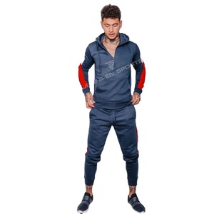 Ensemble de jogging pour homme, ensemble de survêtement 100% polyester polaire, plusieurs couleurs, 2 pièces, pull-over streetwear - Product Image 1