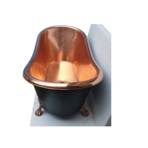 Bañera de baño independiente personalizable de alta calidad, cobre puro con acabado Premium, varios diseños disponibles, embalaje incluido - Product Image 1