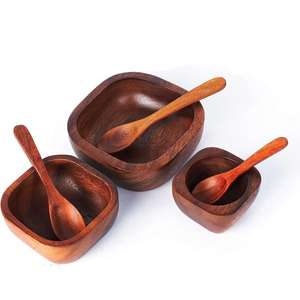 Tazón de Madera de Acacia de Último Diseño, Tazón para Servir Fruta con Forma Personalizada para el Hogar, Hoteles y Restaurantes, Utensilios de Cocina - Product Image 4