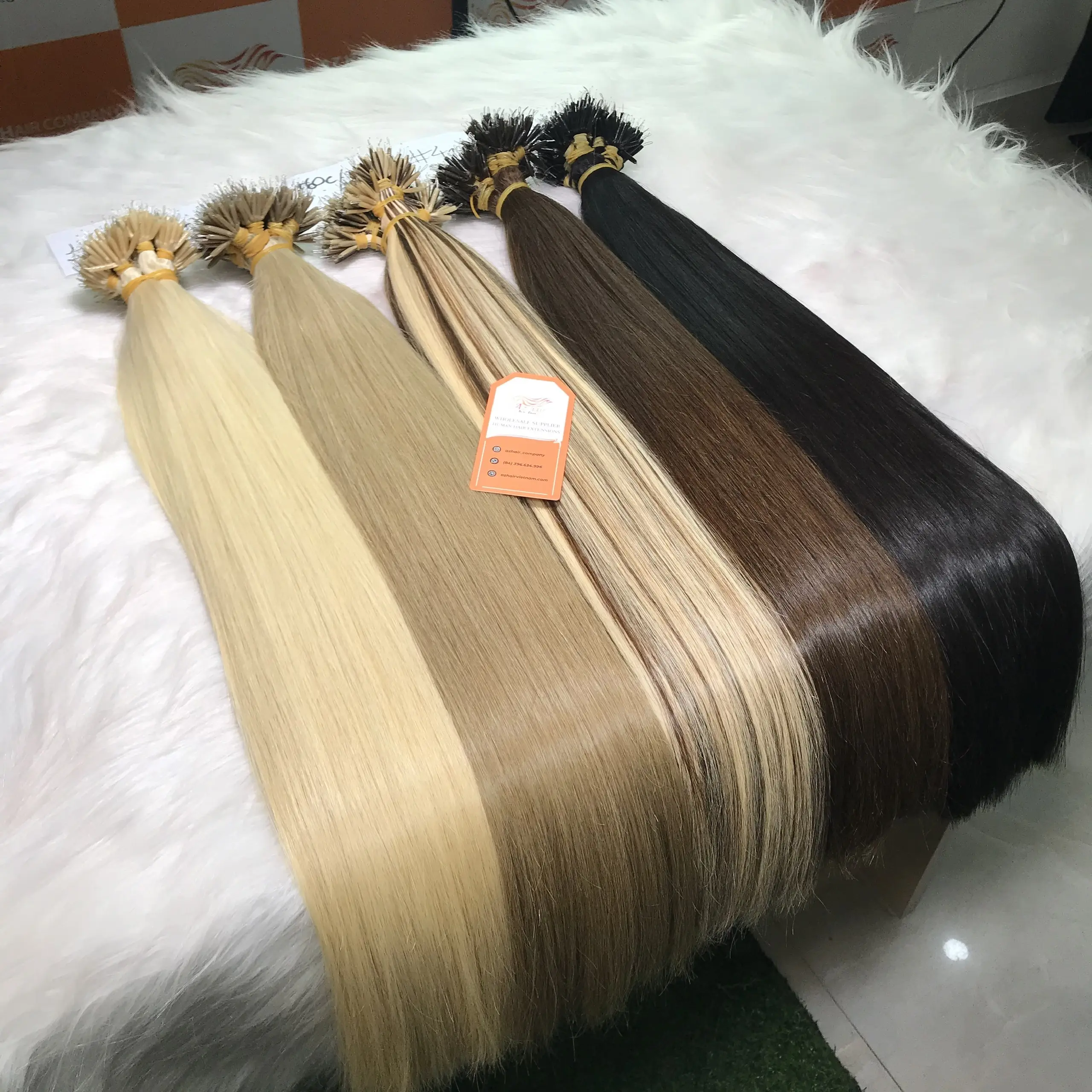 Cheap Wholesale Remy Hair Supplier Nano Tip Keratin Hair Extensions Pure Raw Unprocessed Virgin Human Hair