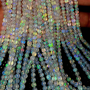 Mehrajudin Gems Multi Color Fire Natural Opal <b>Beads</b> Roundel Shape From Rajasthan Third Party Appraisal for <b>Pen</b> <b>Beads</b> <b>Wholesale</b> - Product Image 1