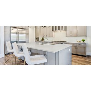 Encimera de Cocina de Cuarzo Cristalino Calacatta Duolina Premium, Tamaño 139x320, Grosor de 2cm/3cm - Product Image 5