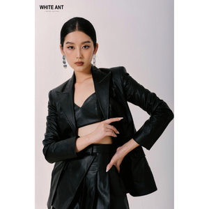 Blazers negros de moda para mujer MELIORA PEAKED LAPEL BLAZER 100% Poliéster Blazers Trajes de mujer En stock WHITE ANT Vietnam - Product Image 1