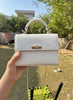 Sac à main bandoulière pour femme en cuir de crocodile plaqué de haute qualité, sac à main de luxe en cuir d'alligator pour femmes