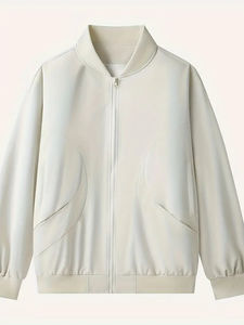 Chaqueta de bombardero para hombre hecha a medida con cuello alto Chaqueta de talla grande de calidad con precio de logotipo - Product Image 5