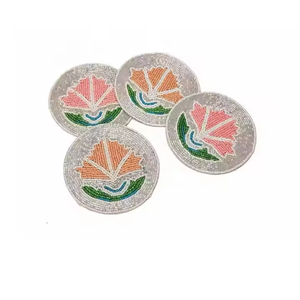 Latest Design Beaded Coaster for Drinks and Parties Embroidery Crafts & <b>Cross</b>-<b>Stitching</b> Home Table Decorations - Product Image 4