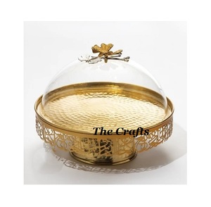 Base para Pastel de Acero Inoxidable con Acabado Dorado Pulido, Tamaño Personalizable, Logotipo, Exhibición de Postres y Chocolate, Tapa Acrílica, para el Hogar - Product Image 4