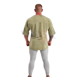 Camiseta de algodón pesado de alta calidad para hombre, diseño de hombro caído de gran tamaño, estilo liso en blanco incluido, servicio OEM 2025 - Product Image 2