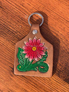 Porte-clés en cuir taillé sculpté à la main Porte-clés en cuir de forme exotique mignon Accessoires en cuir taillé Porte-clés mignons pour unisexe - Product Image 3