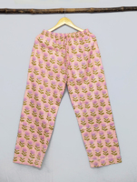 Ensemble de vêtements de nuit en pur coton imprimé à la main de Jaipur, chemise à manches longues à motifs floraux, pyjama coupe classique, vêtements de détente durables pour femmes