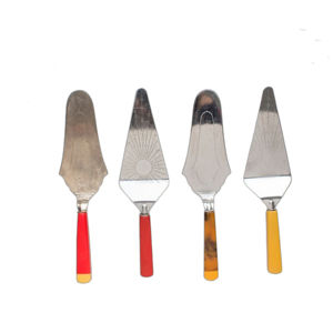 Hecho a mano de fábrica personalizado comprar mejor precio razonable de acero inoxidable plata espejo pulido cocina pastel servidor y juego de cuchillos - Product Image 5