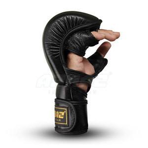 Guantes de lucha de etiqueta privada Guantes de lucha de alta calidad Guantes de lucha de cuero genuino profesional - Product Image 3