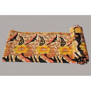Vintage Kantha <b>Quilts</b> Printed <b>Quilt</b> Cotton Bedspread Kantha Throw <b>Quilt</b> Indian <b>Blanket</b> - Product Image 1