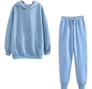 Chándal de invierno para mujer de gran tamaño relajado de poliéster de diseñador personalizado de talla grande, capucha de recarga de Color personalizado, patrón sólido - Product Image 3