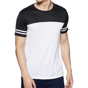 เสื้อยืดออกกำลังกายผู้ชาย คอกลม แขนสั้น ทรงเข้ารูป ผ้าคอตตอนหนา 100% พิมพ์ลาย Crew Fitness รับผลิตตามแบบ OEM - Product Image 1