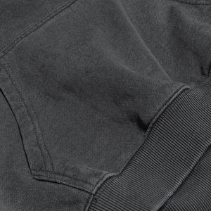 Sweat-shirts à capuche vintage de couleur unie, délavés, courts, surdimensionnés, broderie lourde, lavage à l'acide, pour hommes - Product Image 6