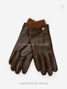 Guantes de cuero Premium Guantes de vestir de estilo cómodo de calidad para hombres Guantes de conducción suaves para exteriores Perfectos para usos diarios tendencia - Product Image 3