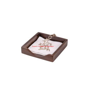 Porte-serviettes en laiton de luxe fabriqué à la main avec décor floral blanc Boîte à mouchoirs en métal élégante pour table à manger et décoration de la maison - Product Image 6