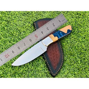 Cuchillo de caza de acero D2 hecho a mano con Funda de cuero compatible con OEM personalizable bellamente diseñado - Product Image 6
