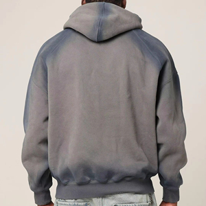 Pull de haute qualité 400 Gsm Sun Faded Hoodie Logo personnalisé Blanc Unisexe Drop Shoulder Heavyweight Men's Boxy Hoodies Fournisseur - Product Image 3