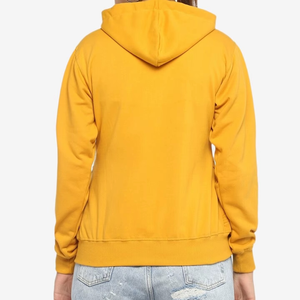 Sweat-shirt à capuche oversize pour femme, hiver, fermeture éclair, conception personnalisée OEM, vente en gros, avec broderie de logo sur le devant - Product Image 2