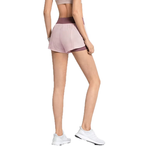 Courir respirant hommes 2 en 1 couches sport piste tissu entraînement taille haute short de sport avec poches - Product Image 3