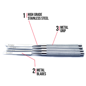 Juego de Osteótomos Expansibles de Acero para Limpieza y Relleno Dental, Cincel, Elevador Perióstico y Cureta Ósea - Product Image 5