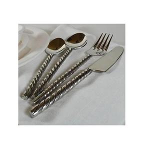hot <b>sale</b> Luxury Stainless Steel wedding gold plated Cutlery with handle flatware spoon and fork set <b>safe</b> and healthy - Product Image 2