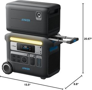 For New An-ker SOLIX F2000 <b>Portable</b> Power Station PowerHouse 767 and 760 Expansion Battery 4096Wh LiFePO4 Battery with 4 <b>AC</b> Outl - Product Image 3