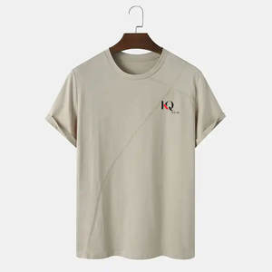 เสื้อยืดผู้ชายลำลองคุณภาพสูง 100% ผ้าฝ้าย น้ำหนักเบา เป็นมิตรกับสิ่งแวดล้อม แห้งเร็ว สีและดีไซน์ปรับแต่งได้ - Product Image 1