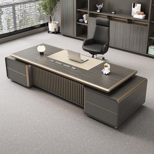 Modern Luxury L Shaped Executive <b>Office</b> Desk Modular Wooden Boss <b>Table</b> Commercial Furniture Easy Assembly <b>Office</b> Workstation - Product Image 3