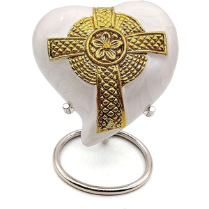 Urna de corazón brillante de estilo moderno, urna pequeña de cremación de recuerdo para cenizas humanas, Honra a tu ser querido con urna en forma de corazón - Product Image 4