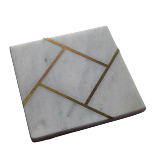 ที่รองแก้วหินอ่อนรูปทรงหกเหลี่ยมใช้สำหรับงานเลี้ยงงานแต่งงานบาร์ร้านอาหาร - Product Image 6