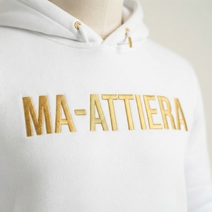 <b>Men's</b> White Hoodie Tracksuit Set Gold Embroidered <b>Pullover</b> Sweatshirt Jogger Pants Sportswear Training Gym Fitness Activewear XL - Product Image 3