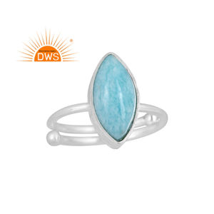 Anillo apilable de piedras preciosas de amazonita Natural de plata de ley fina superventas, joyería personalizada para mujer, regalo para ella - Product Image 1